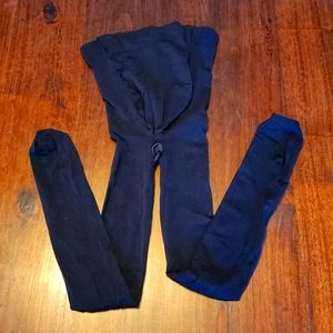 Black LOFT Maternity tights, large